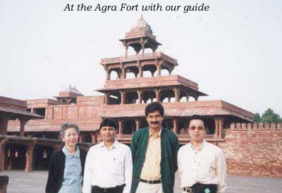 At the Agra Fort with our guide