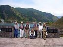 味噌川ダムサイトで記念写真