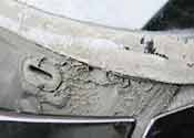 自動車ガラスひび修理の解説図・飛び石傷