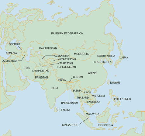 asia map